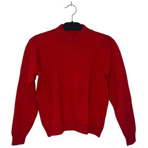 Talbots Size Medium 100% Merino Wool Boxy Dolman Cozy Mock Turtle Neck Sweater